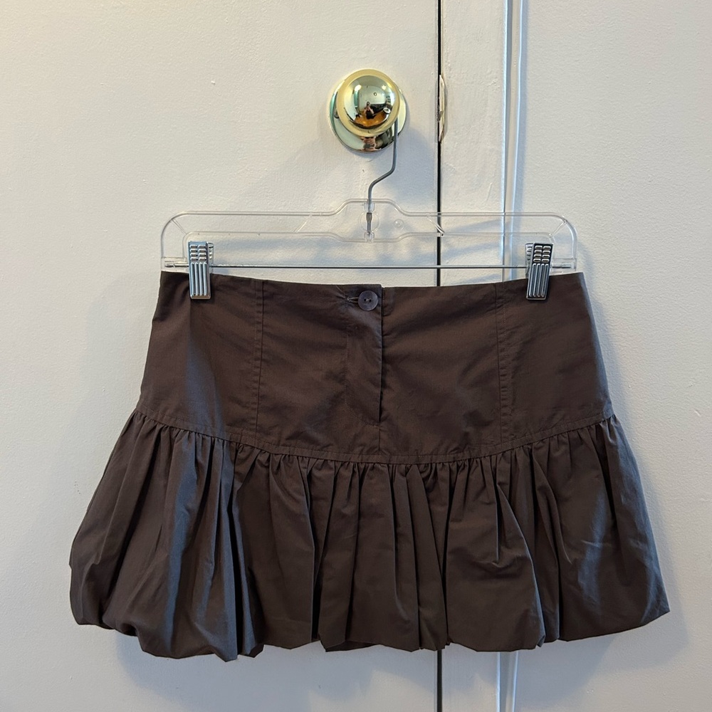 Paloma Wool Brown Bubble Mini Skirt